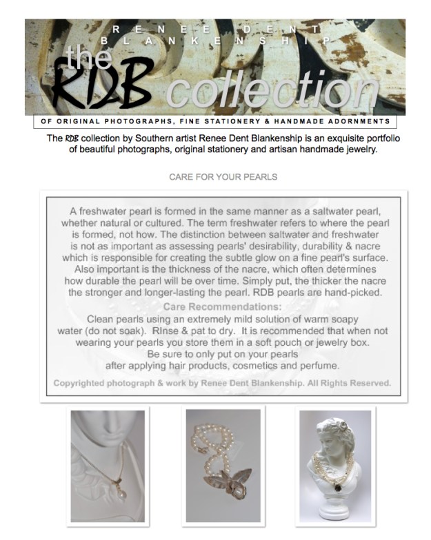 RDB PEARL CARE therdbcollection.etsy.com