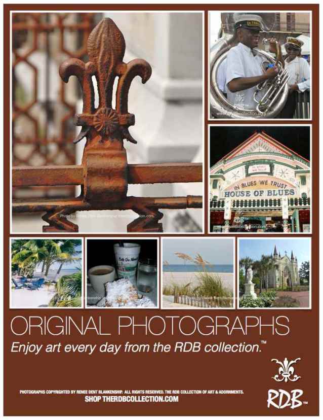RDB PHOTOGRAPH SAMPLER AD NOLA FLEUR, FQ, BEACH, SHC therdbcollection.com